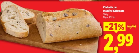 Ciabatta cu măsline Kalamata