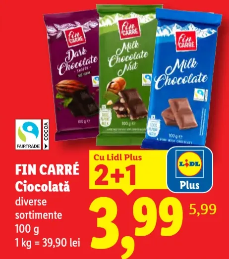 Fin Carré Ciocolată diverse sortimente