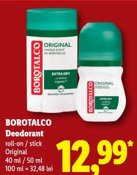 Borotalco Deodorant roll-on / stick Original