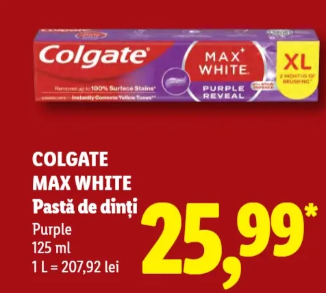 Colgate Max White Pastă de dinți Purple