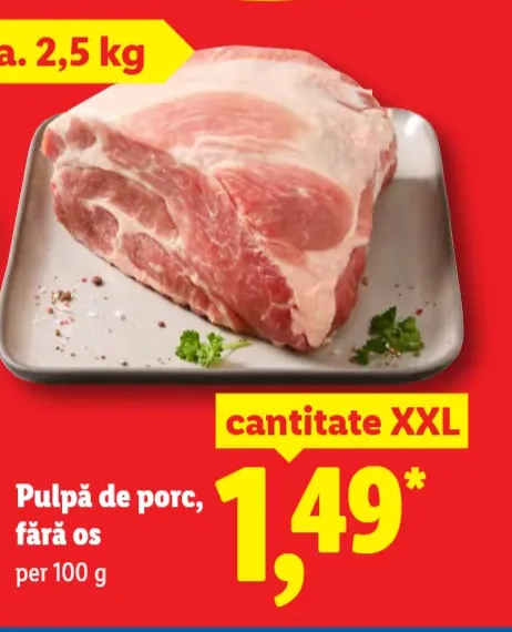 Pulpă de porc fără os