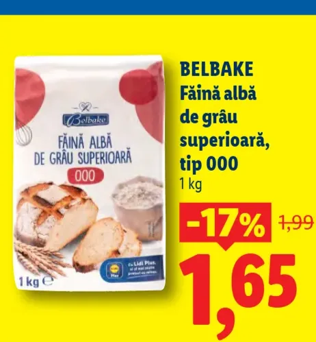 Belbake Făină albă de grâu superioară tip 000